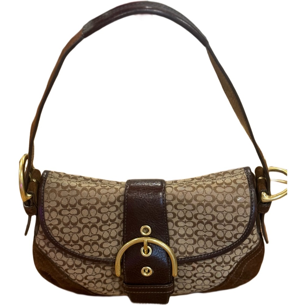Vintage Coach Monogram Shoulder Bag